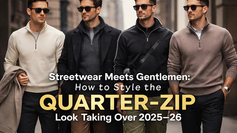 Streetwear Meets Gentlemen: How to Style the Quarter-Zip Look That’s Taking Over 2025–26