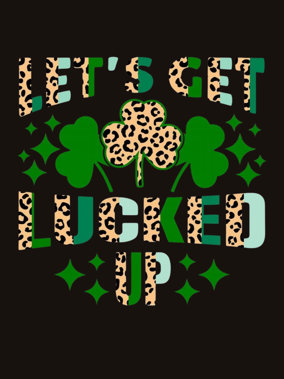 240g Lucked Up Shamrock Cotton T-shirt for St. Patrick's Day Emma Bridess