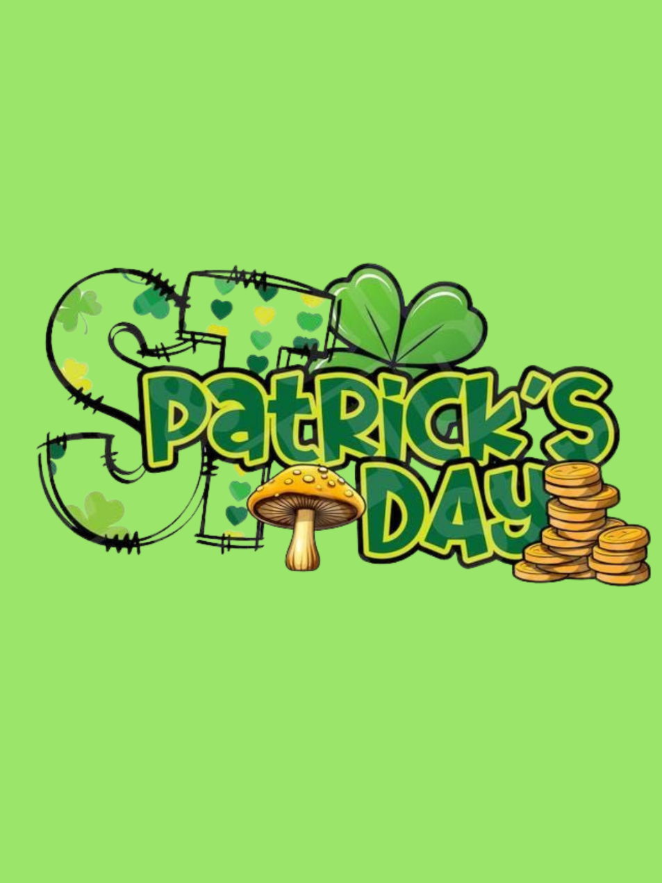 240g St. Patrick's Day Printed Cotton T-shirt Emma Bridess