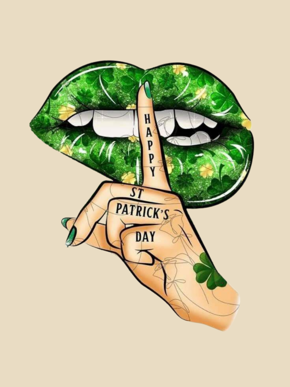 240g Hush Printed Cotton T-shirt for St. Patrick's Day Emma Bridess