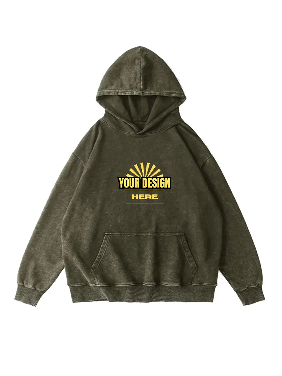 Personalized Vintage Wash Cotton Hoodie