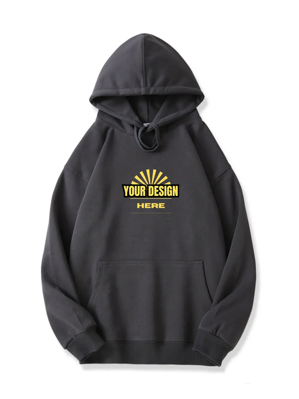 Custom Women's Casual Solid Color Pullover Hooded