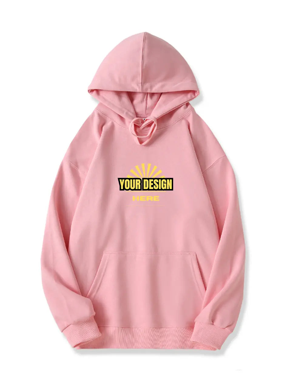 Custom Women's Casual Solid Color Pullover Hooded