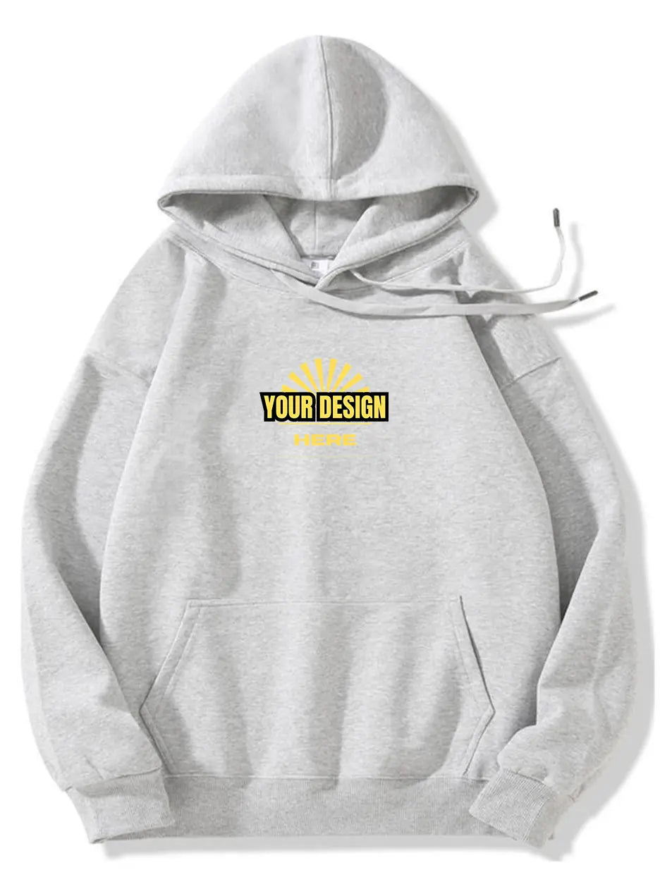 Custom Women's Casual Solid Color Pullover Hooded
