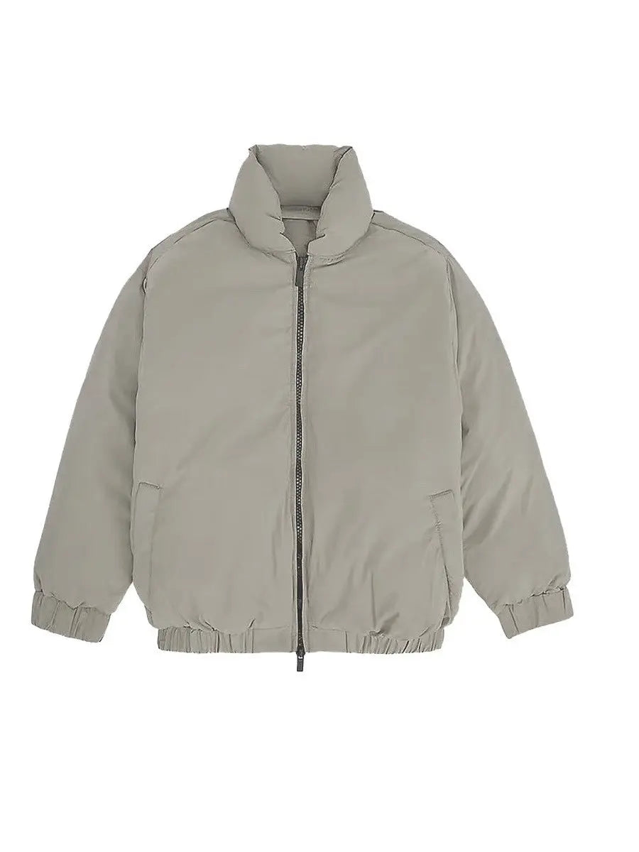 Zipper Hooded Puffer Thick Pockets Coat