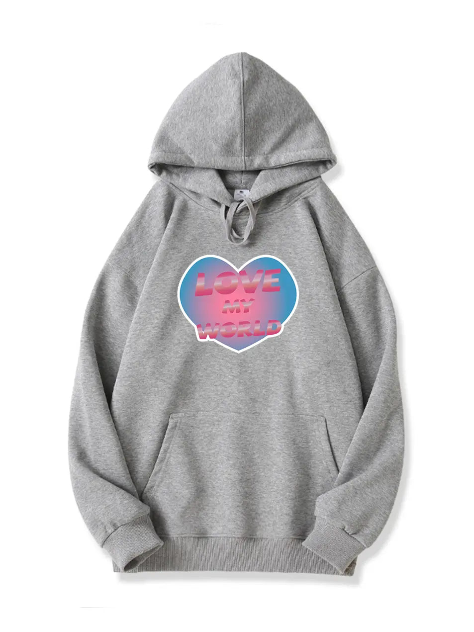 Pink Heart Love My World Hoodie for Valentine's Day Emma Bridess