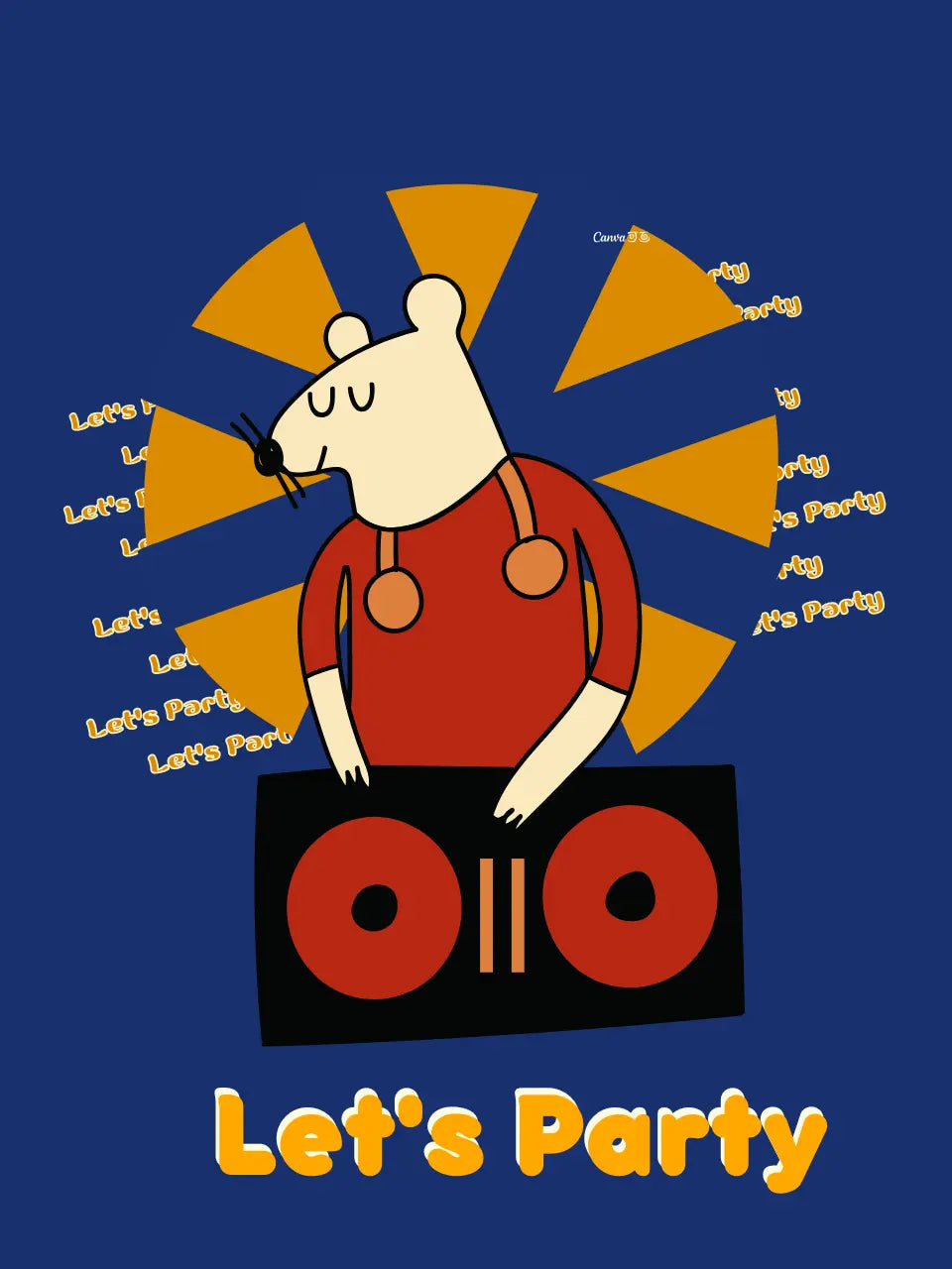 Let's Party Cartoon Mouse Music Hoodie for Holiday Emma Bridess