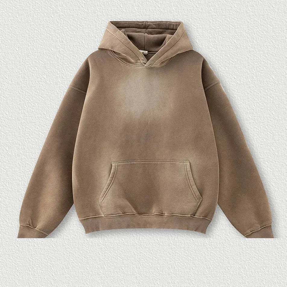 Vintage Fleece Loose Hoodie