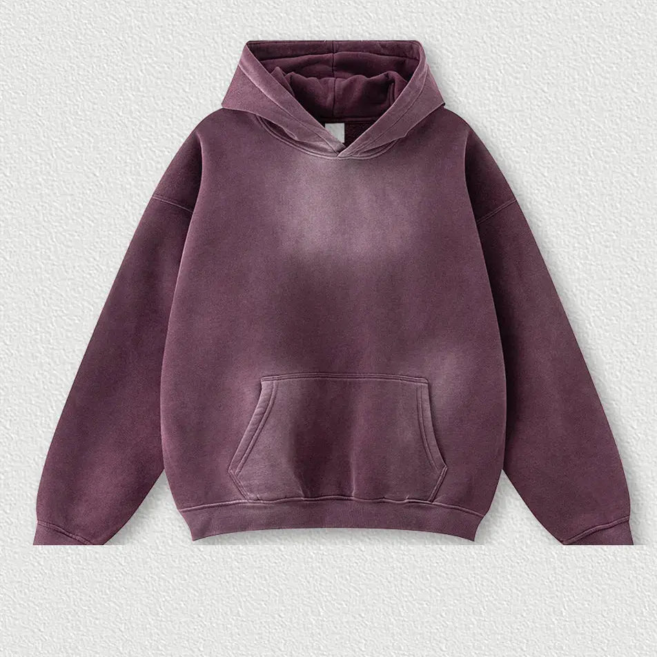 Vintage Fleece Loose Hoodie
