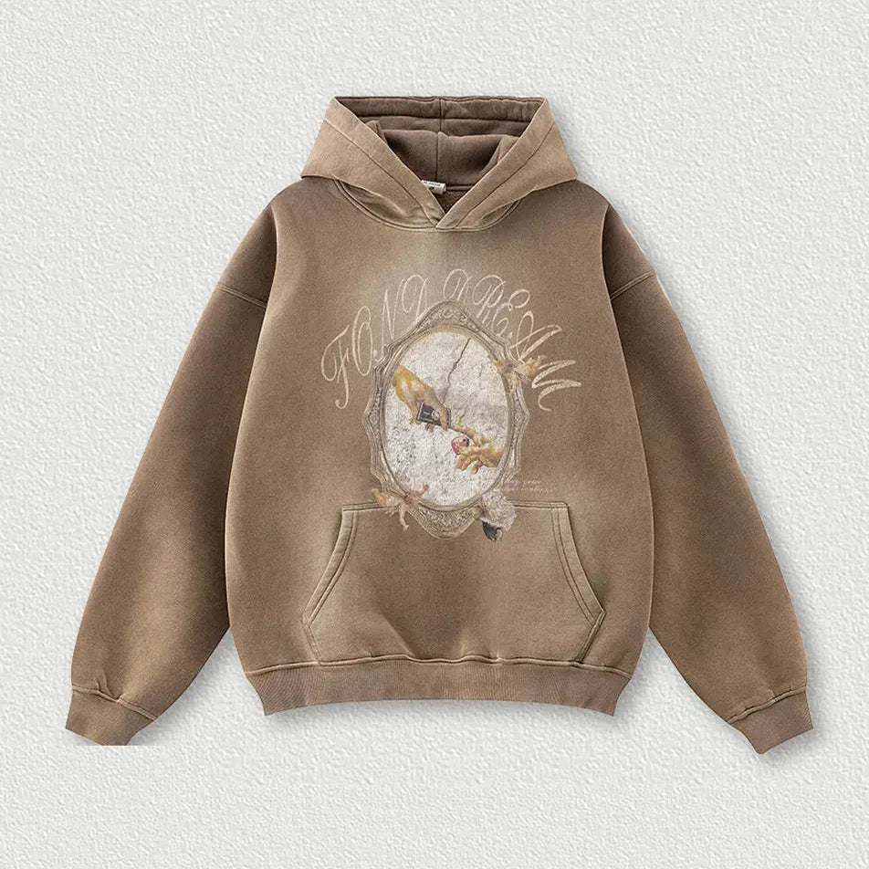 Wool And Thick Washed Hoodie