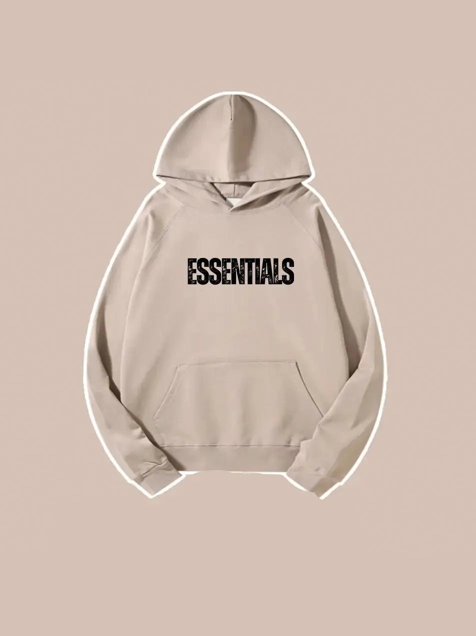 Basic Letter Printed Essentials Hoodie 460g Essentials Sweatshirt
