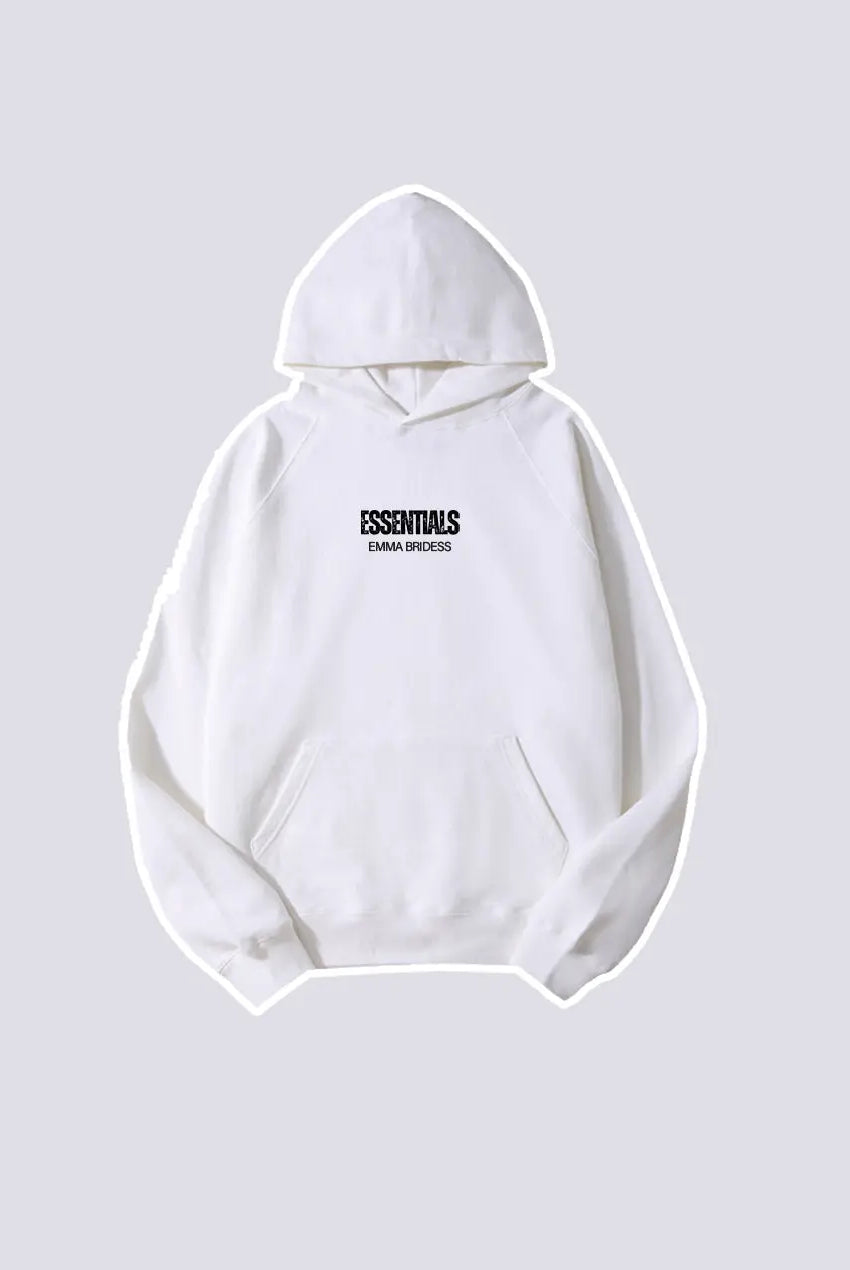 Basic Essentials Letter Print Hoodie 460g Classic Sweatshirt
