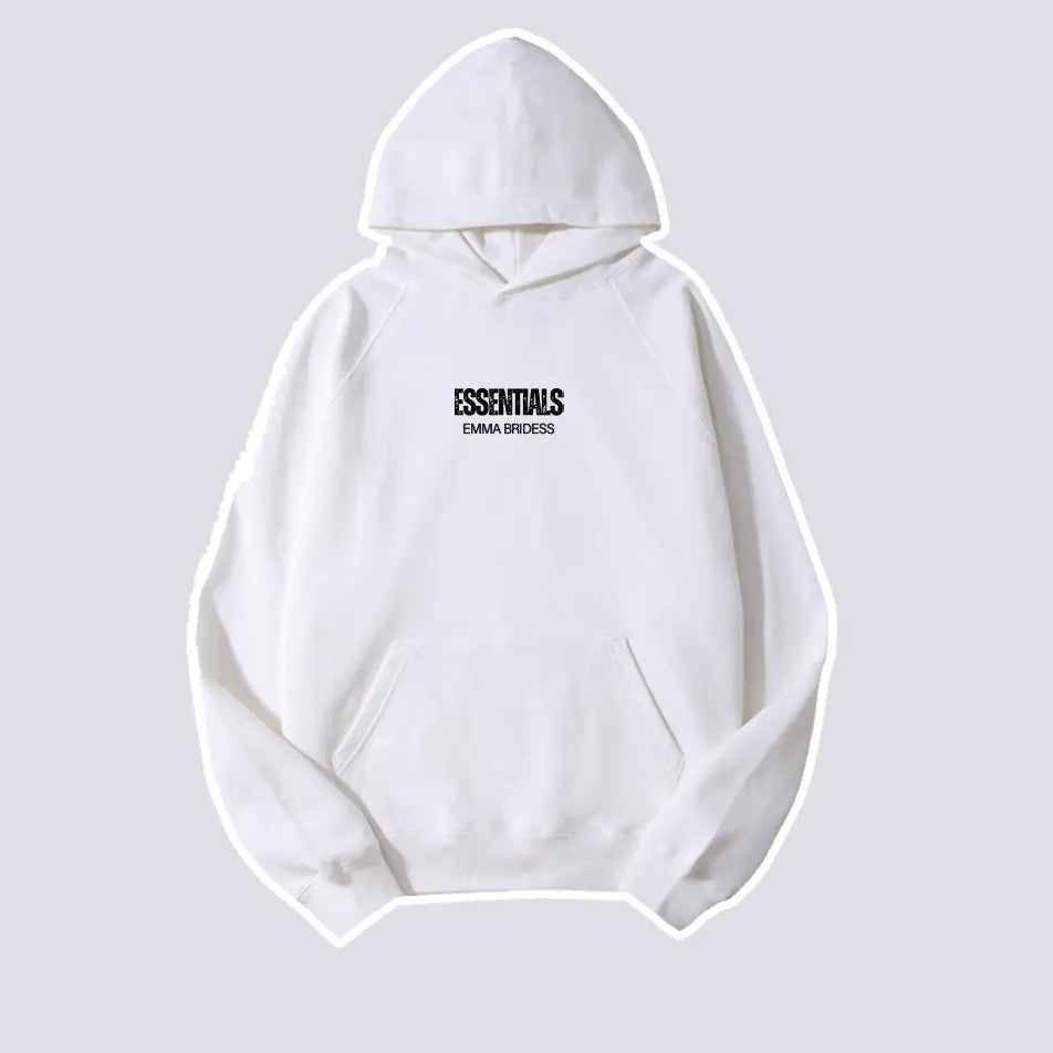 Basic Essentials Letter Print Hoodie 460g Classic Sweatshirt