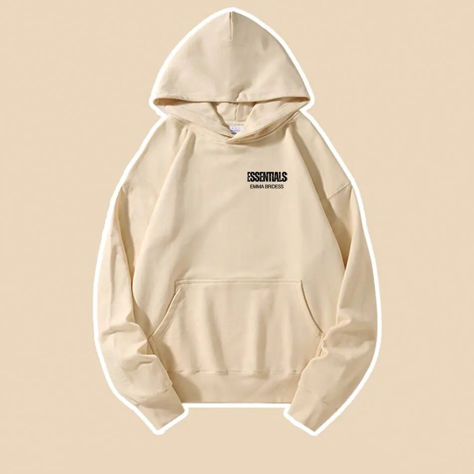 Essentials Hoodie 420g Letter Print Basic Sweatshirt