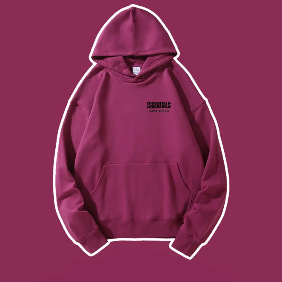 Essentials Hoodie 420g Letter Print Basic Sweatshirt