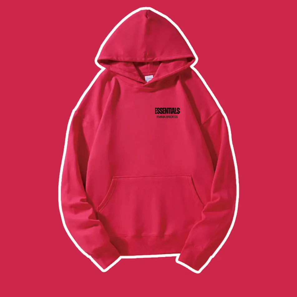 Essentials Hoodie 420g Letter Print Basic Sweatshirt