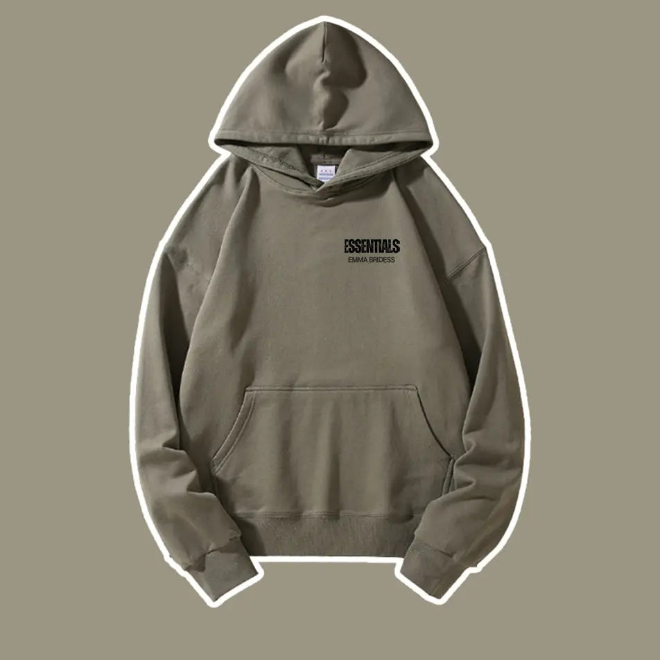 Essentials Hoodie 420g Letter Print Basic Sweatshirt
