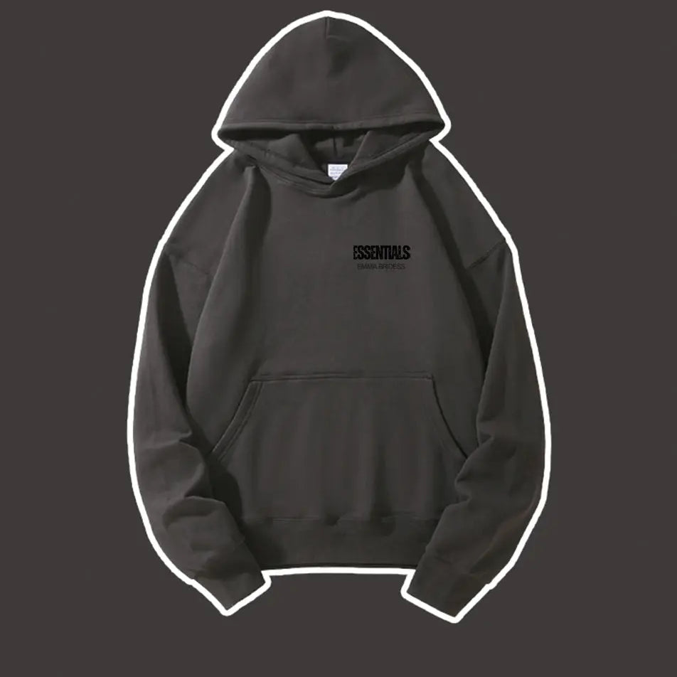 Essentials Hoodie 420g Letter Print Basic Sweatshirt