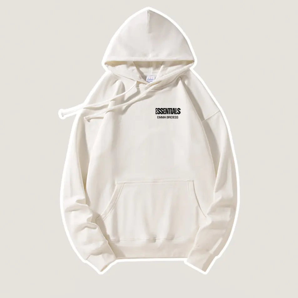 Essentials Hoodie 420g Letter Print Basic Sweatshirt