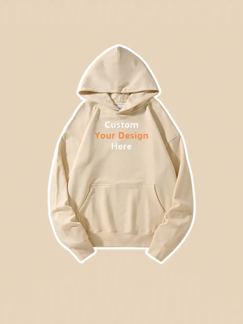 420g Custom Pure Color Basic Cotton Hoodie