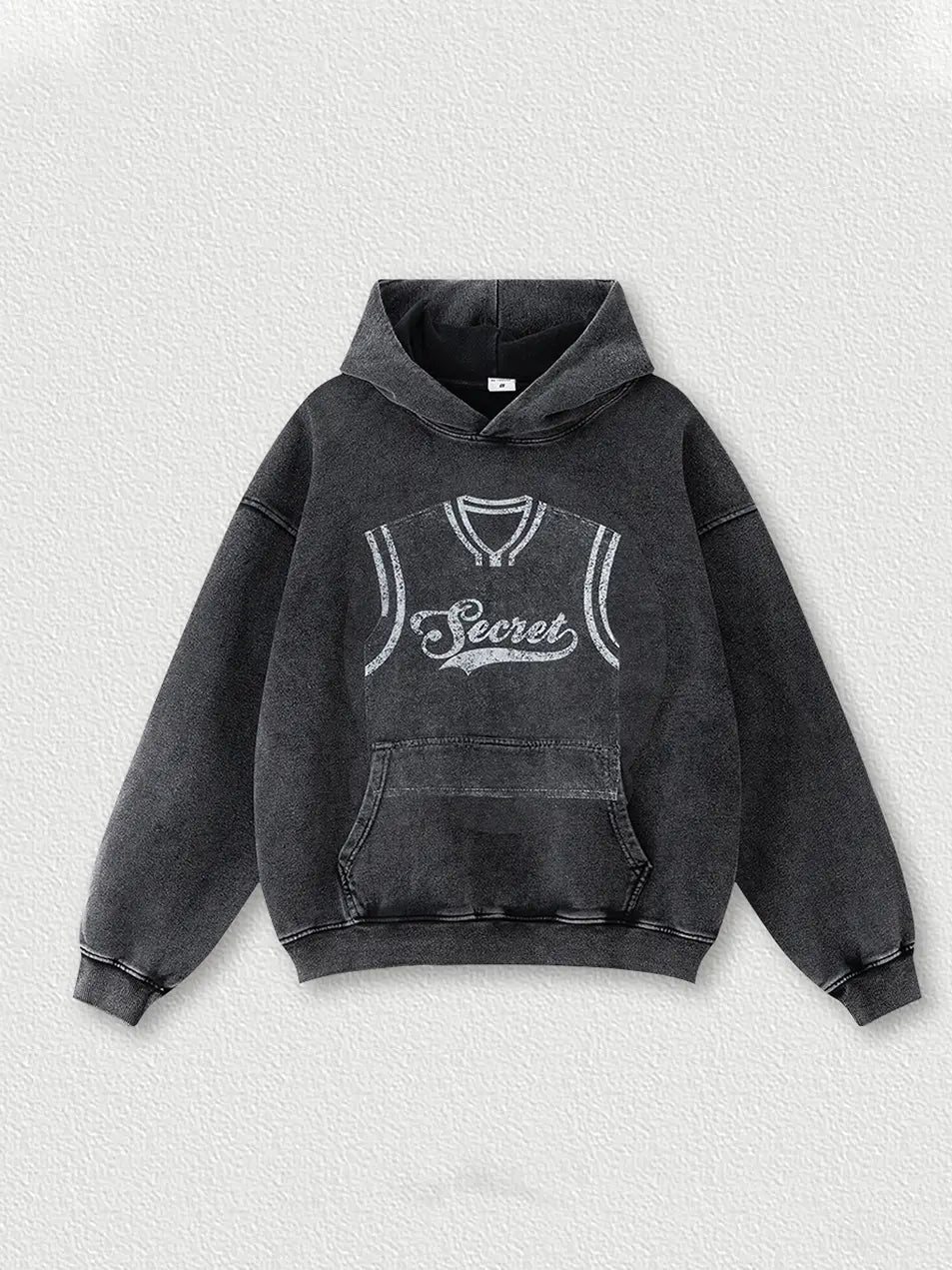 380g Vintage Wash Old Cotton NBA Jersey Printed Hoodie