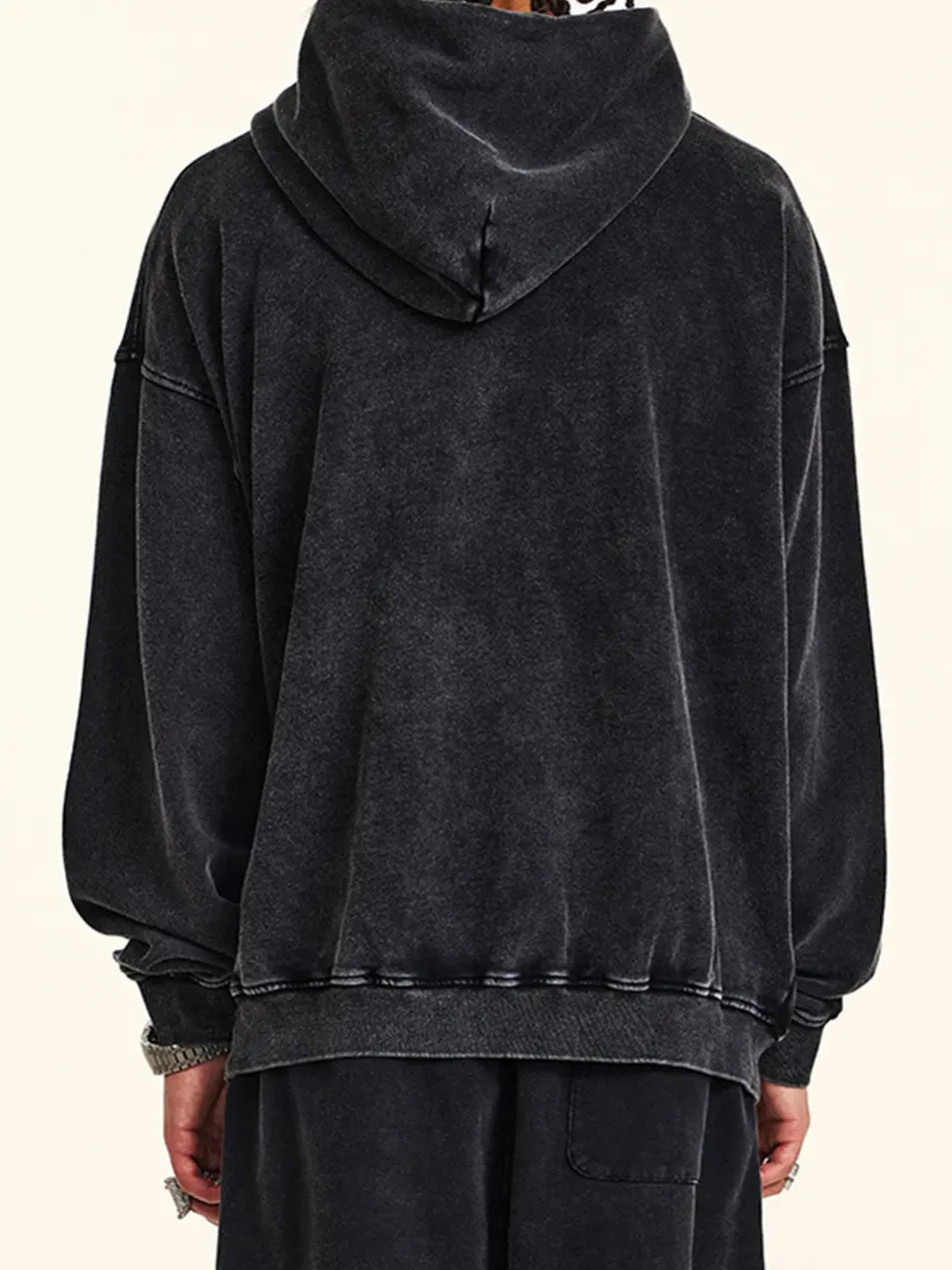 380g Vintage Wash Old Cotton NBA Jersey Printed Hoodie