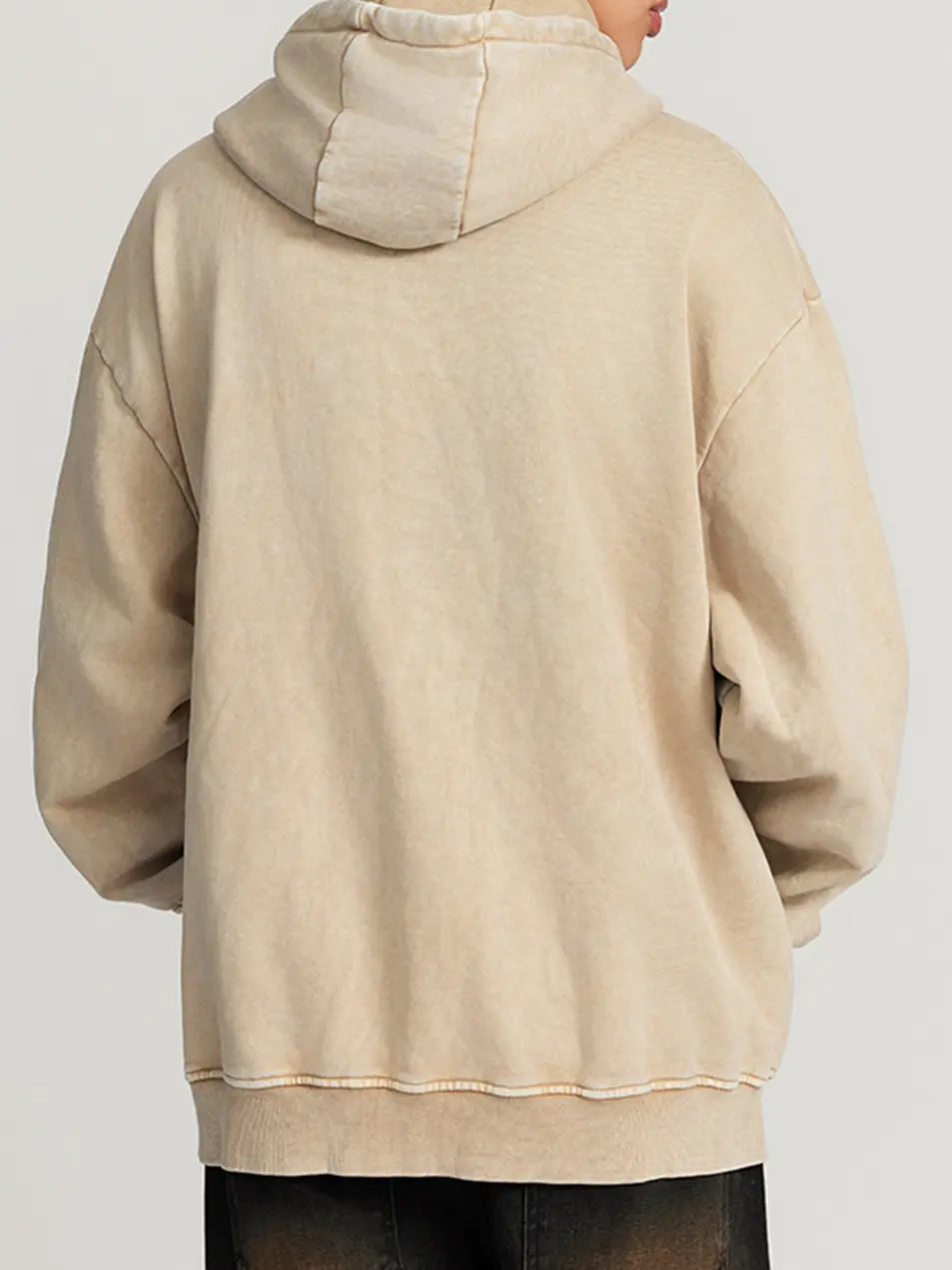 420g Super Chips Vintage Wash Old Printed Hoodie