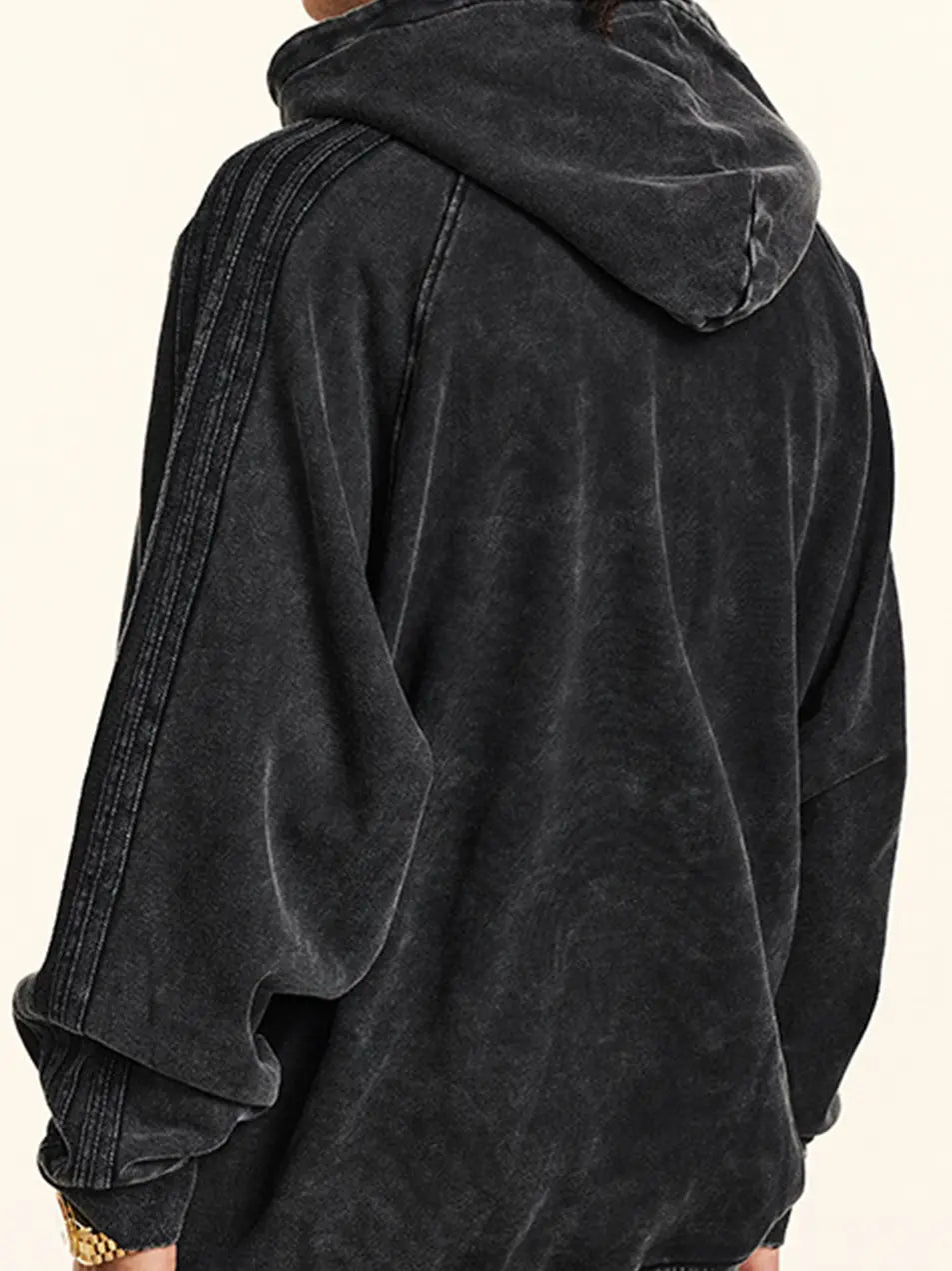 Vintage Number Printed 410g Cotton Hoodie