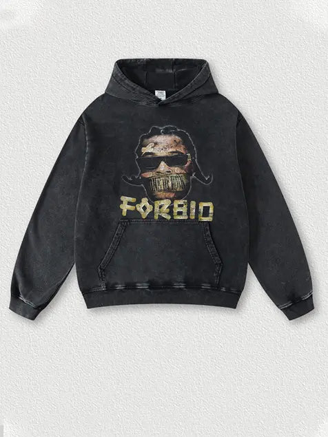 420g Hip-pop For Bid Wash Old Cotton Hoodie Emma Bridess