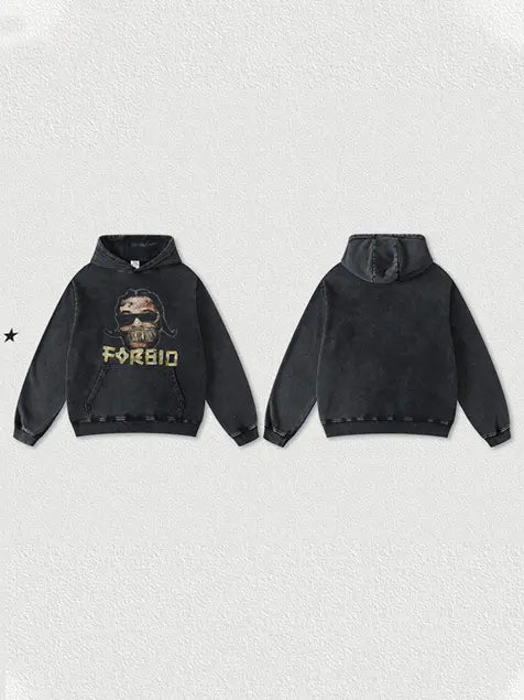 420g Hip-pop For Bid Wash Old Cotton Hoodie Emma Bridess