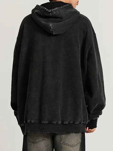 420g Hip-pop For Bid Wash Old Cotton Hoodie Emma Bridess