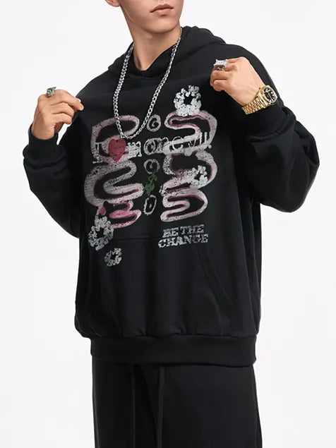 360g Skull Wash Old Cotton Hoodie Emma Bridess