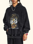 333g Vintage Number Printed Wash Old Hoodie Emma Bridess