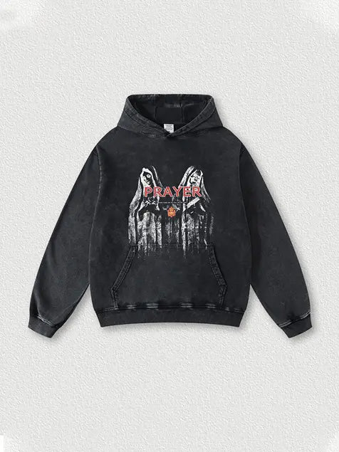 Prayer Sacred Wash Old Cotton Hoodie Emma Bridess