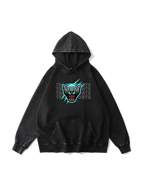 360g NFL Carolina Panthers Wash Old Cotton Hoodie