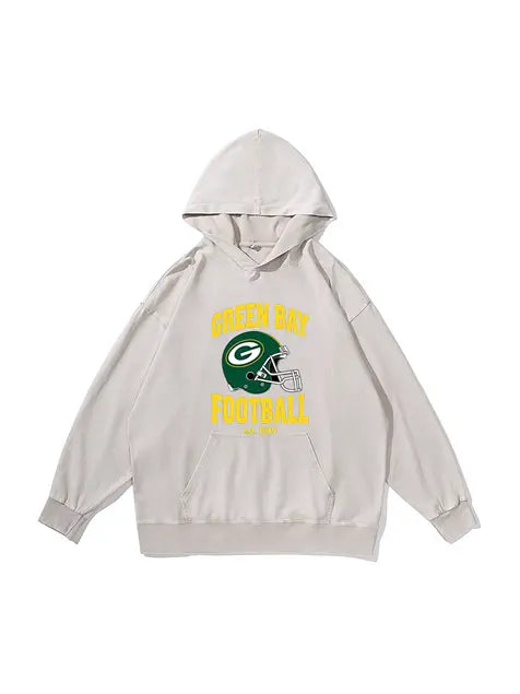 360g NFL Green Bay Packers Wash Old Cotton Hoodie