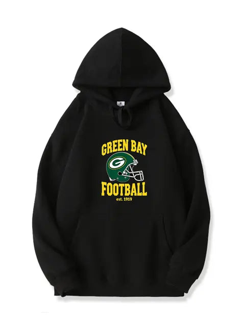 320g NFL Green Bay Packers Printed Cotton Hoodie Emma Bridess