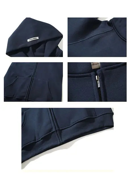 Essential Zipper Coton Fleecing Hoodie