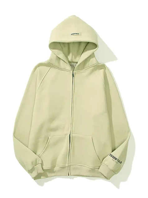 Essential Zipper Coton Fleecing Hoodie