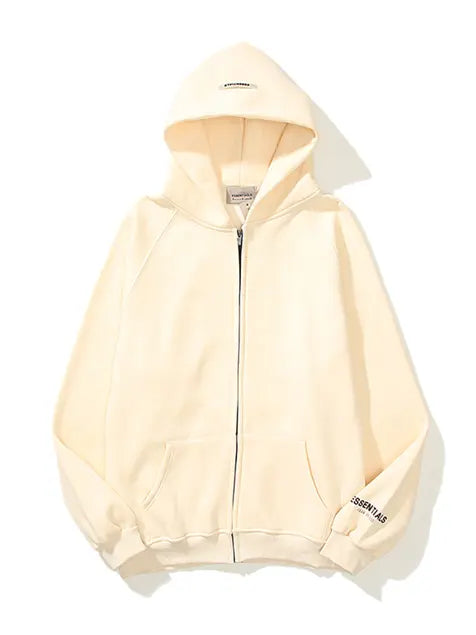 Essential Zipper Coton Fleecing Hoodie