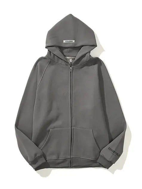 Essential Zipper Coton Fleecing Hoodie