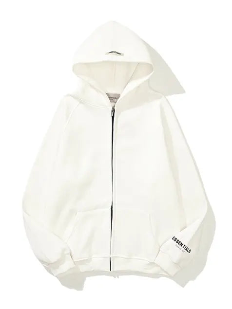 Essential Zipper Coton Fleecing Hoodie