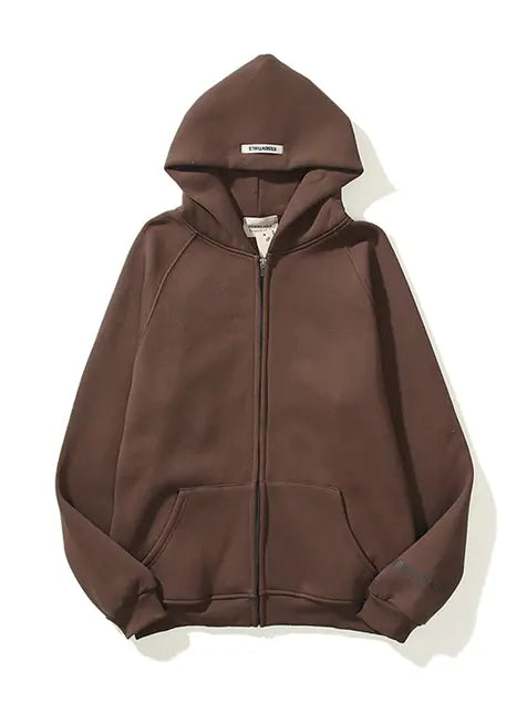 Essential Zipper Coton Fleecing Hoodie