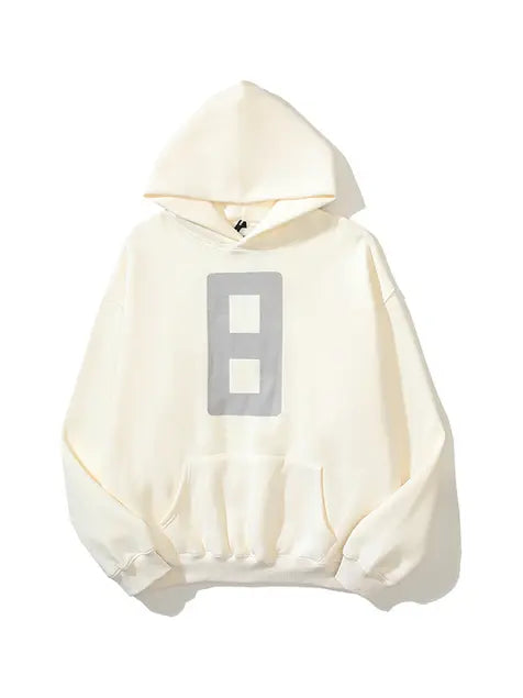 8 Number Printed Cotton Hoodie Emma Bridess