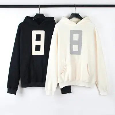 8 Number Printed Cotton Hoodie Emma Bridess