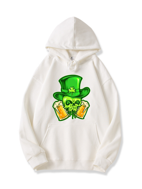 320g Guinness Printed Cotton Hoodie for St. Patrick's Day Emma Bridess