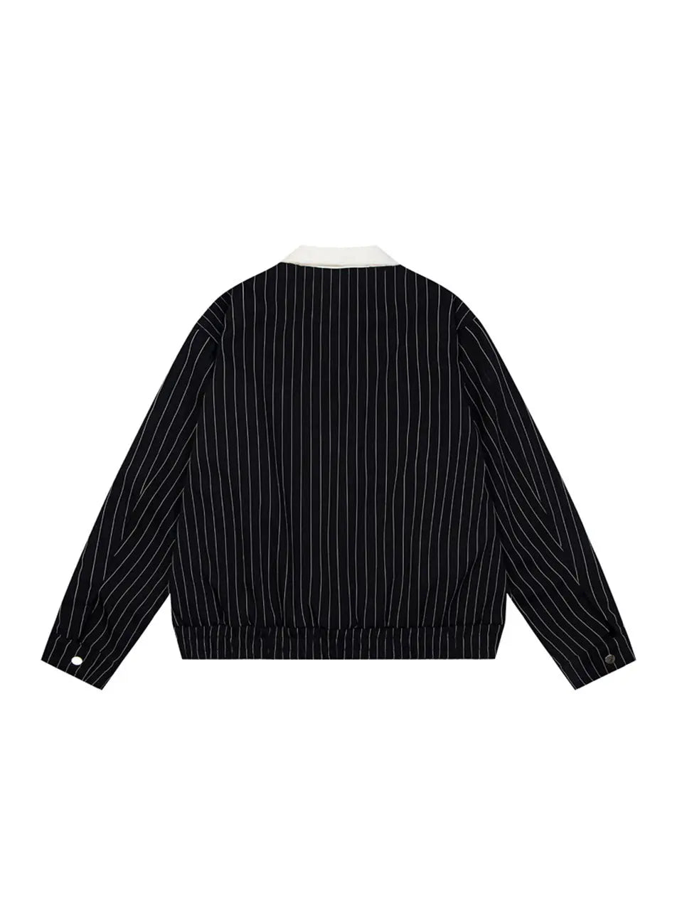 Striped Patchwork Baseball Jacket for Women Emma Bridess