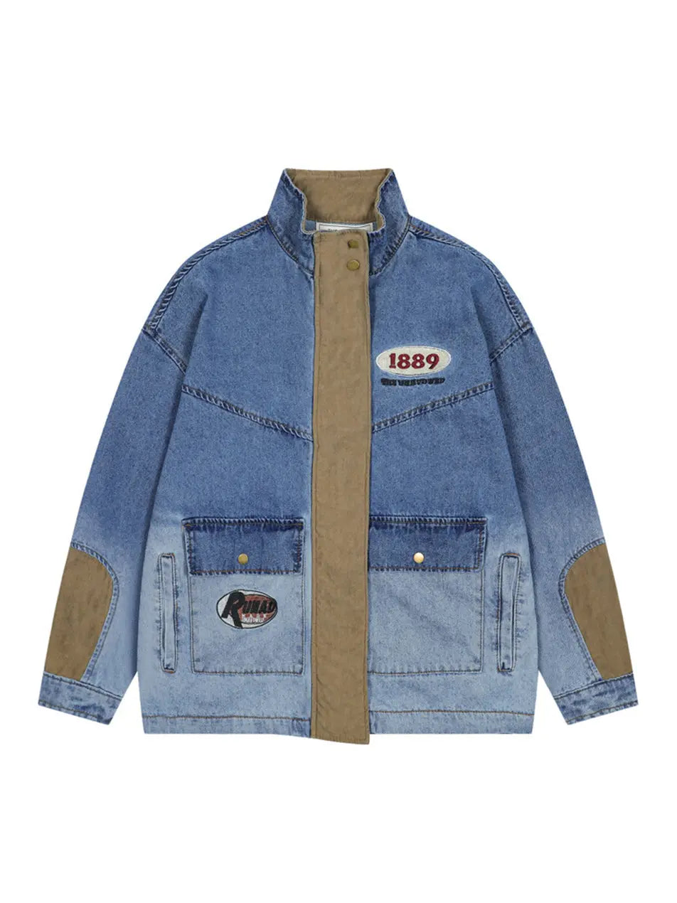 Men's Gradient Denim Jacket – Stylish & Modern Distressed Look Emma Bridess