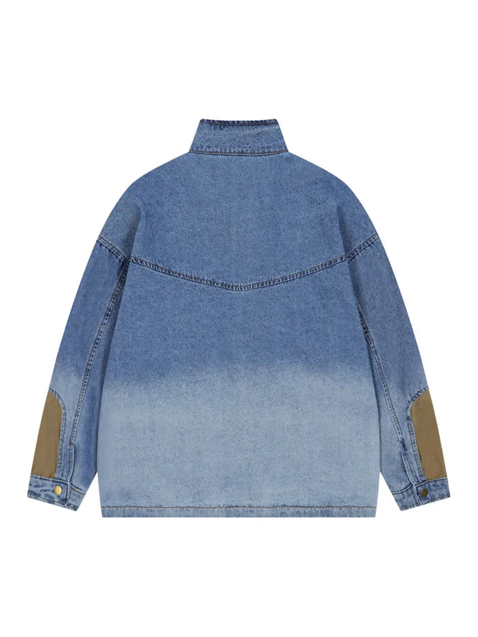 Men's Gradient Denim Jacket – Stylish & Modern Distressed Look Emma Bridess