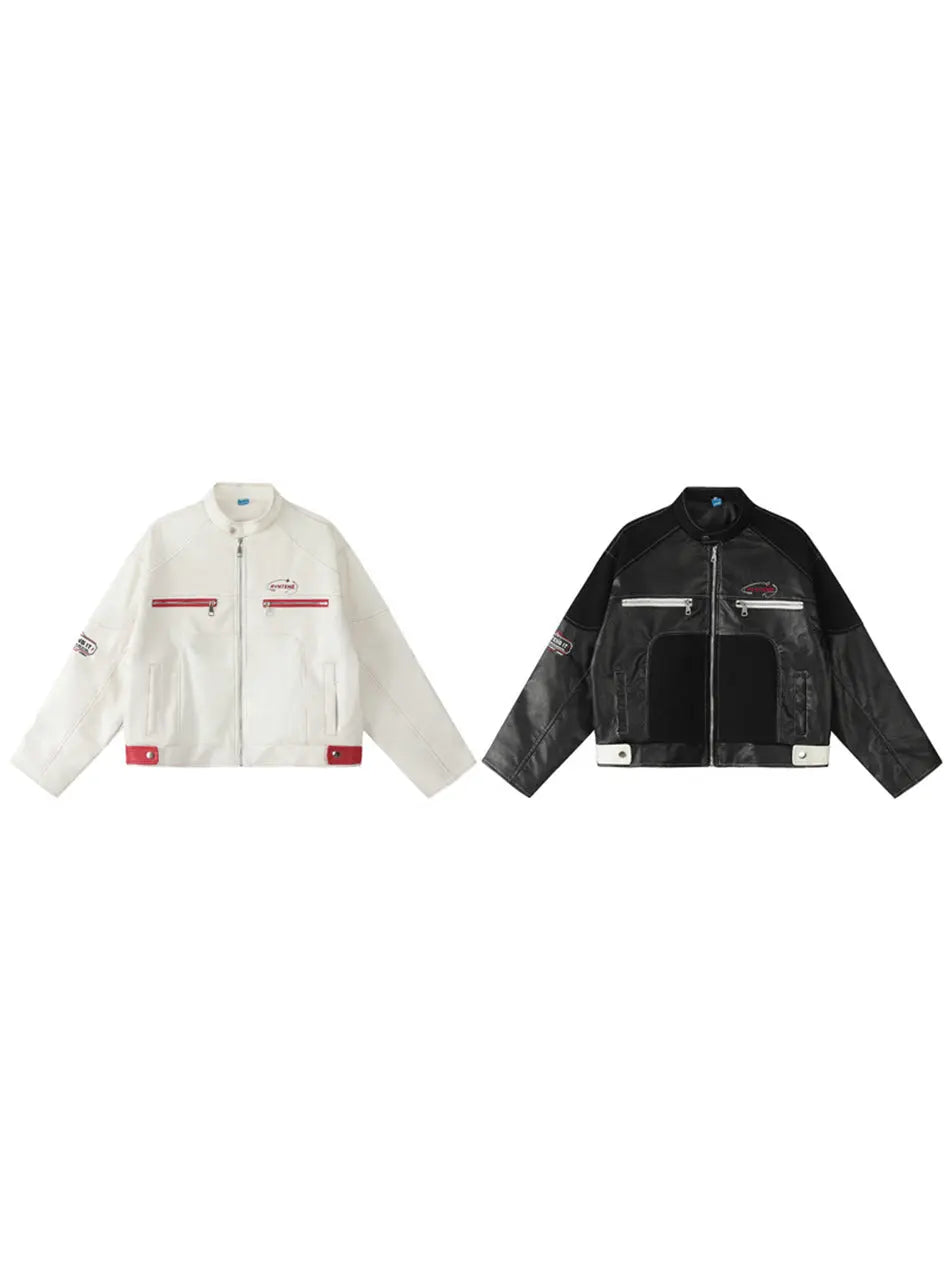 Women's Zipper Faux Leather Jacket – Sleek & Stylish Outerwear Emma Bridess